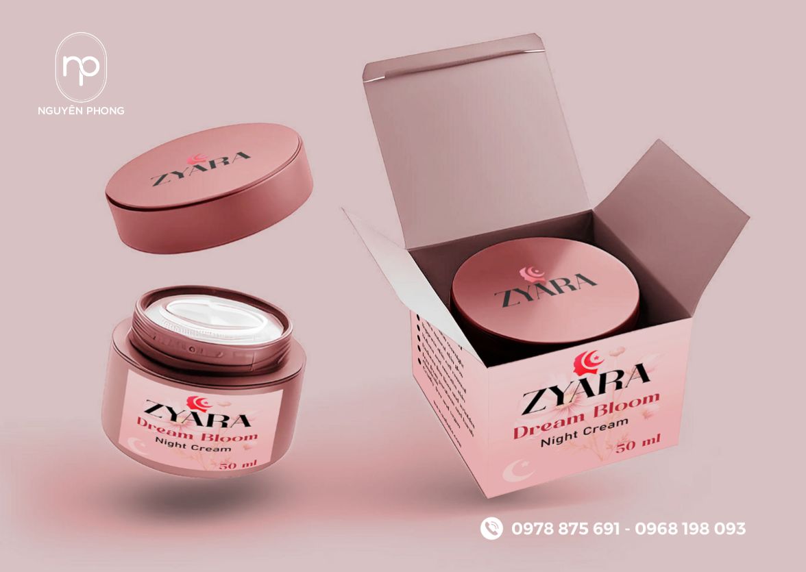 Mẫu hộp đựng kem body của Zyara